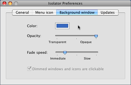 Isolator prefs Isolator prefs