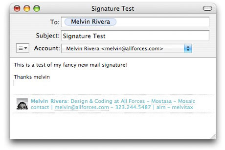 CSS Signatures in Mail CSS Signatures in Mail