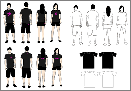 Free vector T-shirt model artwork